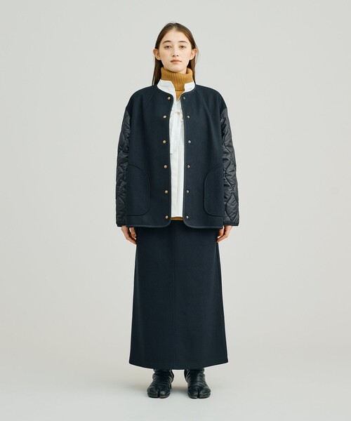 The world is yours ジャケット　ブルゾン　アウター J.PRESS YORK STREET ブルゾン アウター 「WOMEN」キルト×ジャージ