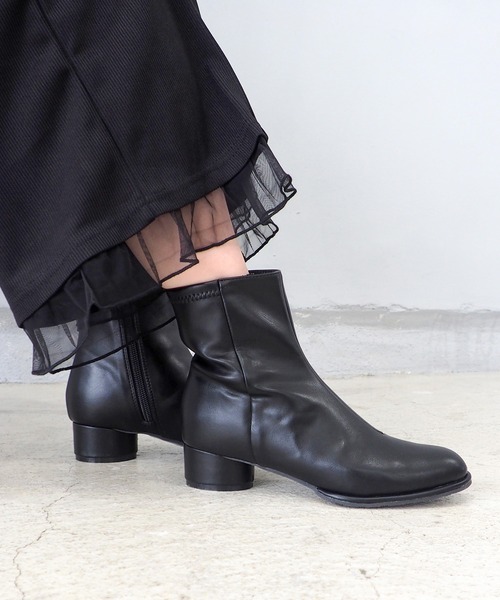 byあしながおじさん ブーツ 晴雨兼用｜プレーンショートブーツ 8990003