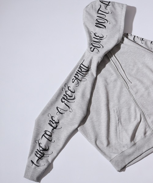 RE730 パーカー Sleeve Embroidered Full-Zip Hoodie / 袖刺繍