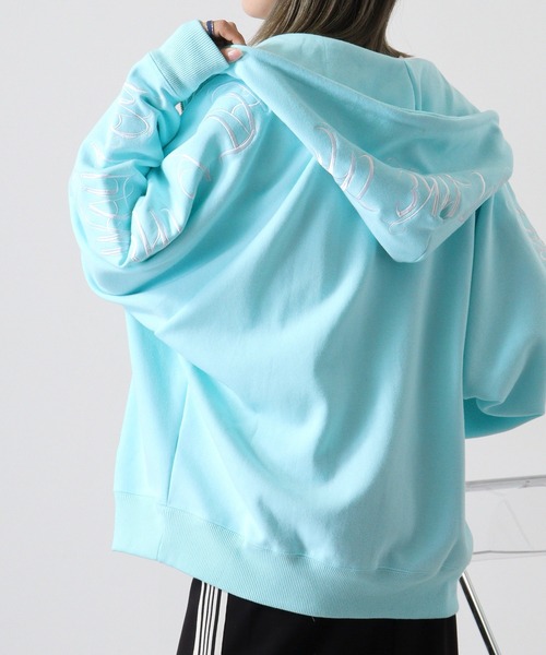 RE730 パーカー Sleeve Embroidered Full-Zip Hoodie / 袖刺繍