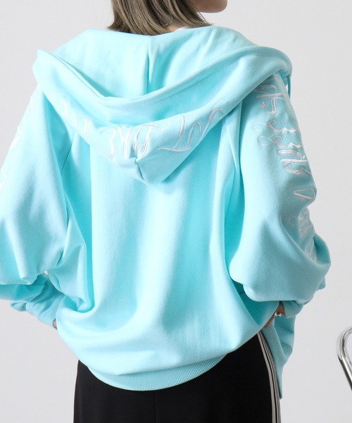 RE730 パーカー Sleeve Embroidered Full-Zip Hoodie / 袖刺繍