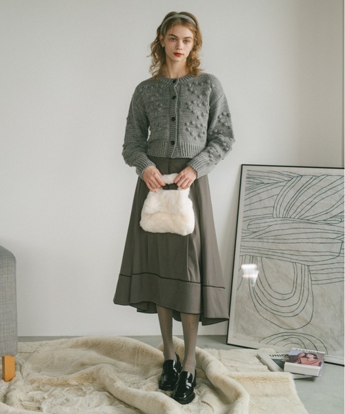 ECREL ニット セーター ポップコーンハートニットカーディガン