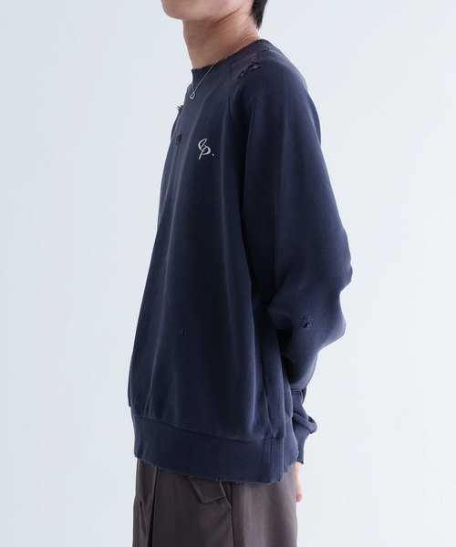 epnok トレーナー スウェット 「EPNK」Damage pigment sweat
