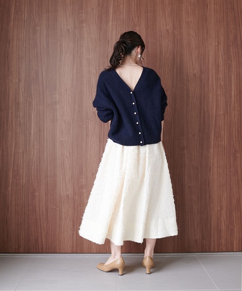 Jines（ジネス） カーディガン ヤク前後2WAYカーディガンニット