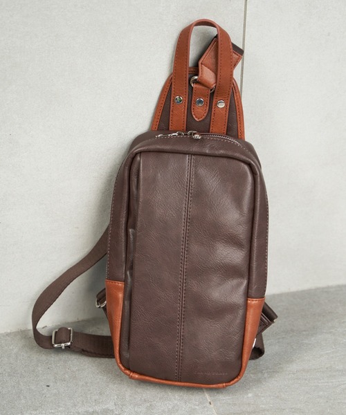 ikka（イッカ） ウエストポーチ GPレザータッチボディバッグ メンズ