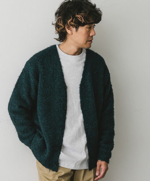 URBAN RESEARCH DOORS カーディガン MIXカラー ヘアリーニット