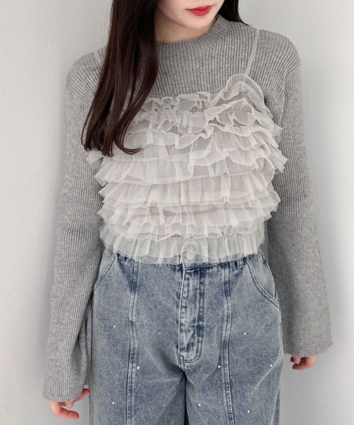 Heather ニット セーター フリルキャミ/ニット2P 283920