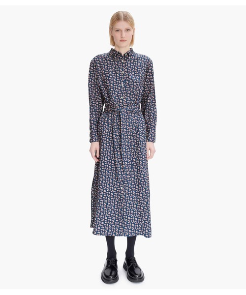 美品A.P.C.ペイズリー柄シルクワンピース36 ワンピース A.P.C ROBE