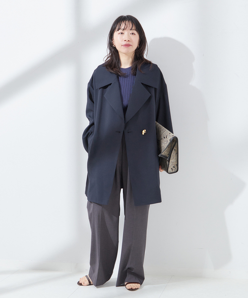 journal standard L'essage コート アウター バックサテン