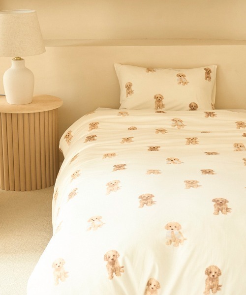 gelato pique Sleep ベッド 寝具 「Sleep」トイプードル柄2点