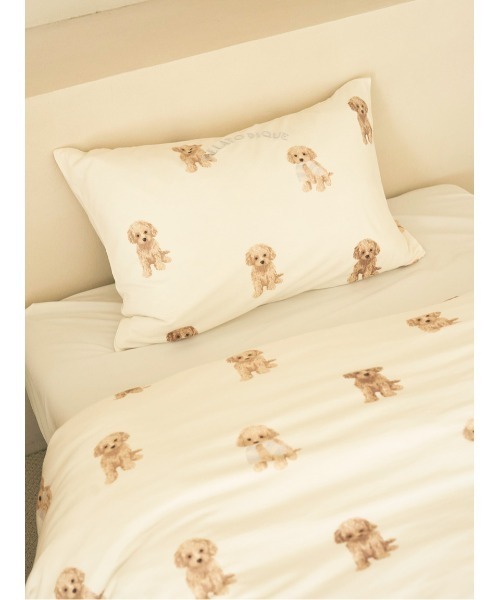 【新品】gelato pique Sleep 寝具4点セット ダブル Sleep】トイプードル柄2点セット（ダブル）(寝具セット)｜ルーム