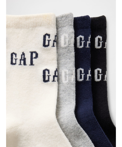 GAP（ギャップ） 靴下 GAPロゴ ソックス 4足セット (幼児・ベビー