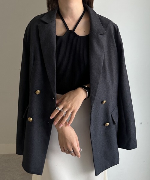 RANAN（ラナン） tシャツ バックリボンホルターネックリブトップス