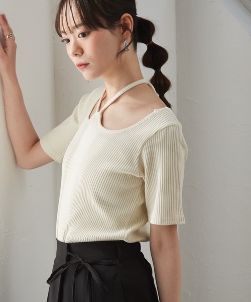 ホルターネックRIB KNITトップス♡キナリ ホルターネックRIB KNITトップス キナリ searoomlynn｜Yahoo!フリマ