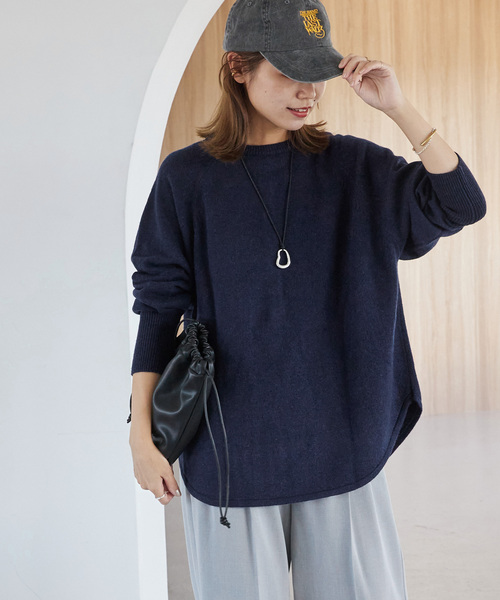 「JOURNAL STANDARD relume」 長袖ニット FREE ネイビー レディース JOURNAL STANDARD relume 「JOURNAL relume」 長袖ニット FREE