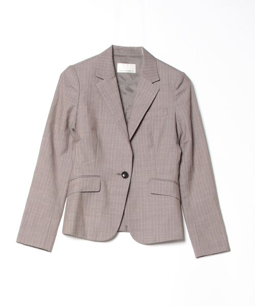 M-premier BLACK チェック柄ジャケット 34 グレー レディース