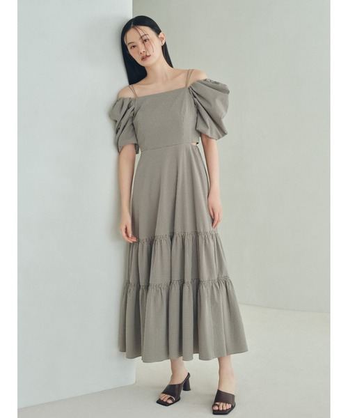 【FRAY I.D】パフスリーブワンピース WEB限定カラー】3wayパフスリーブワンピース(マキシ・ロング