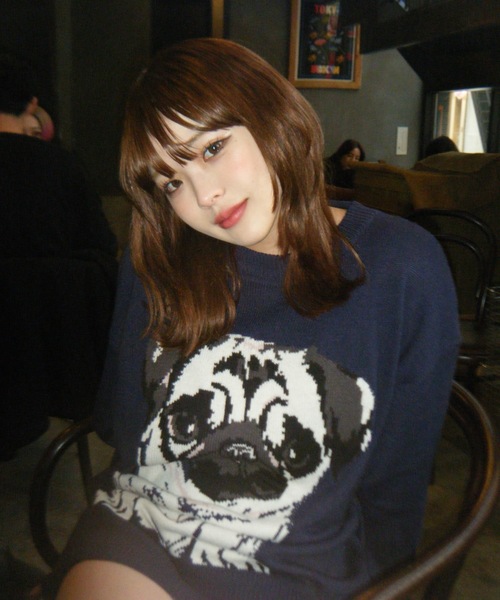 ニット セーター jacquard dog knit レディース メンズ