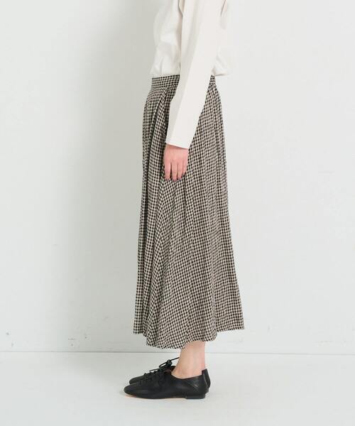 美品　コンジェペイエアデュートリステス　リネン混じりスカート　グリーン 美品 コンジェペイエアデュートリステス リネン混じりスカート