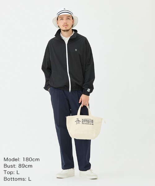 Munsingwear ブラックトートバッグ Munsingwear ファブリックトートバッグ -デサントストア