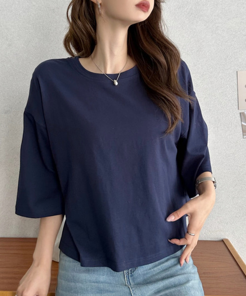 TREOVER tシャツ 「夏までさらっと」ワイドシルエット ショート丈T