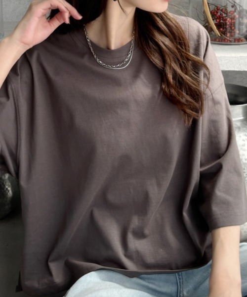 TREOVER tシャツ 「夏までさらっと」ワイドシルエット ショート丈T