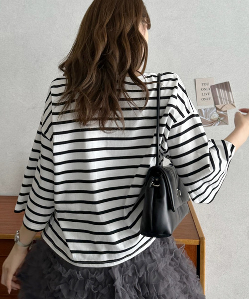 TREOVER tシャツ 「夏までさらっと」ワイドシルエット ショート丈T