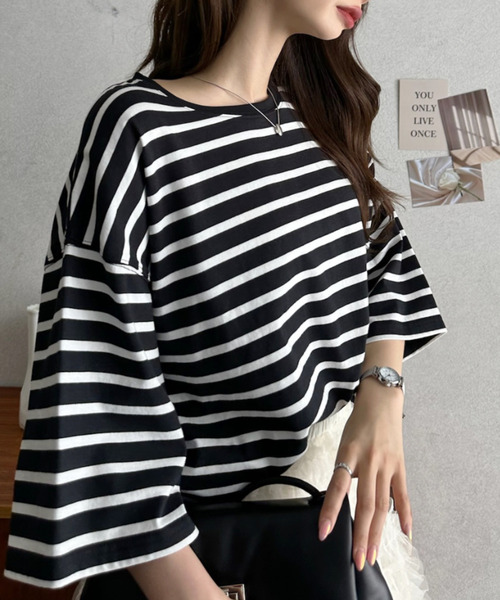 TREOVER tシャツ 「夏までさらっと」ワイドシルエット ショート丈T