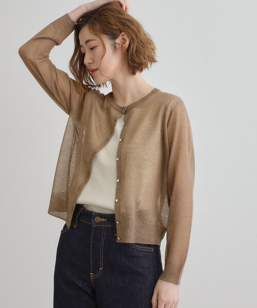 grove（グローブ） カーディガン 「雑誌掲載」洗えるシアー