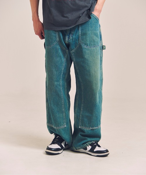 パンツ LEE / BIG SIZE painter pants Lee（リー） ワイドパンツ ジーンズ LEE-DOUBLEKNEE WIDE PAINTER