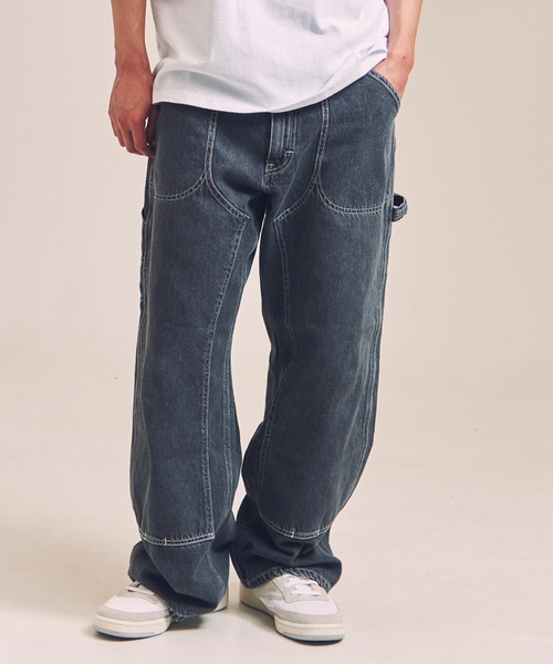 Lee（リー） ジーンズ LEE-DOUBLEKNEE WIDE PAINTER メンズ レディース