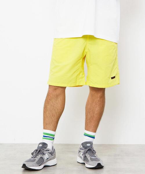 ballaholic メッシュショーツ イエロー M MEN'S MELROSE パンツ 「Gramicci/グラミチ」ナイロンパッカブルG
