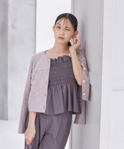 「PROPORTION BODY DRESSING」 キャミソールブラウス MEDIUM ダークグレー レディース