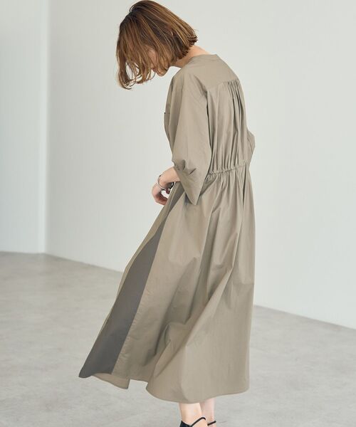 Editt by YECCA VECCA ドロストシャツワンピース ストライプ イェッカ ヴェッカ YECCA VECCA ドロストシャツワンピース