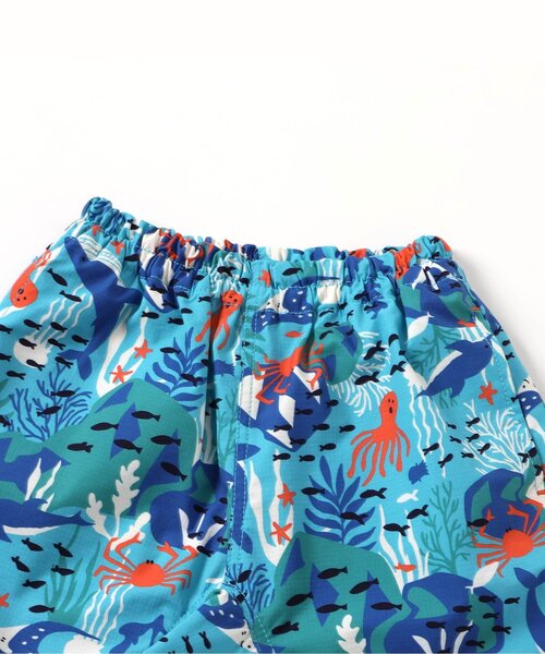 ヴェルサーチェ リブレイヤードロゴ総柄ナイロンハーフパンツ　水着　6 BREEZE（ブリーズ） ハーフパンツ パンツ 「UVカット/撥水加工」水陸