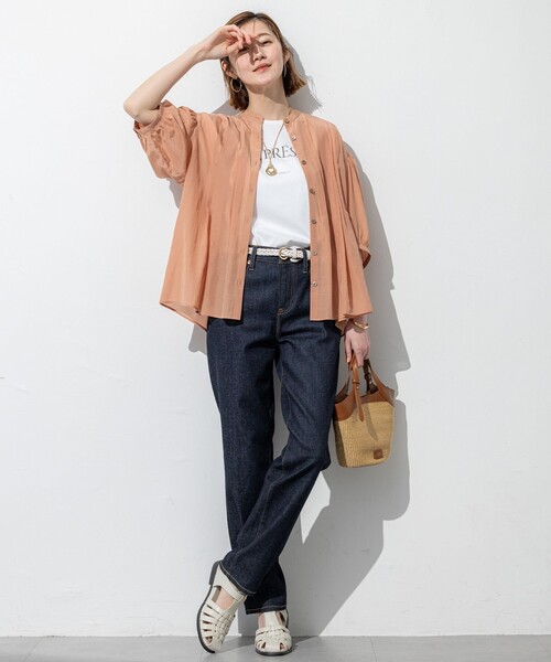 23区【接触冷感/速乾性/洗える】エアリーブライトローン タック ブラウス 23区 ブラウス シャツ 「接触冷感/速乾性/洗える」エアリーブライト