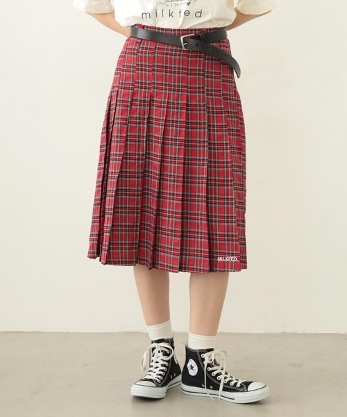 MILKFED.（ミルクフェド） スカート PLEATED PLAID SKIRT : ZOZOTOWN