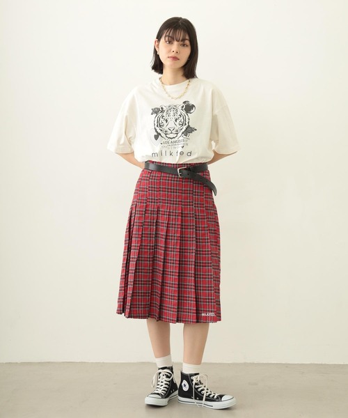 MILKFED.（ミルクフェド） スカート PLEATED PLAID SKIRT : ZOZOTOWN