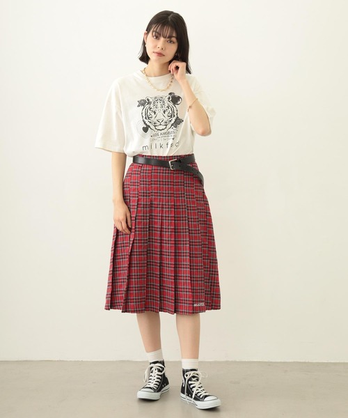 MILKFED.（ミルクフェド） スカート PLEATED PLAID SKIRT : ZOZOTOWN