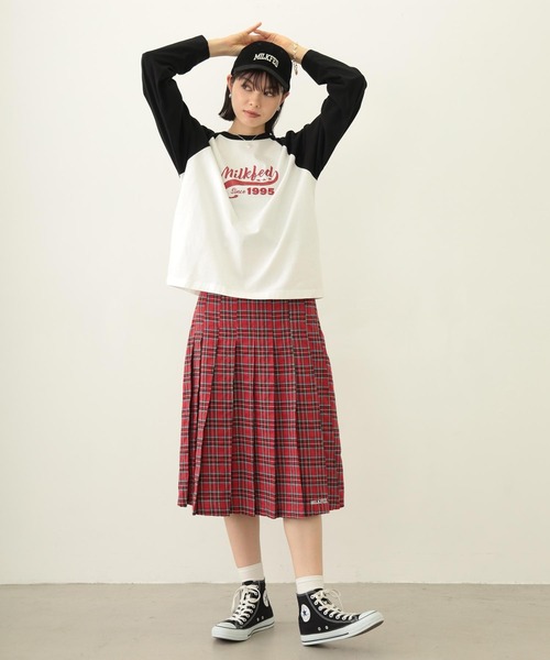 MILKFED.（ミルクフェド） スカート PLEATED PLAID SKIRT : ZOZOTOWN
