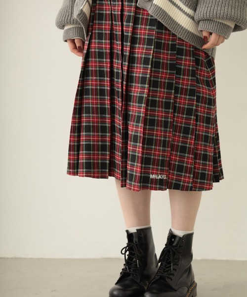MILKFED.（ミルクフェド） スカート PLEATED PLAID SKIRT : ZOZOTOWN