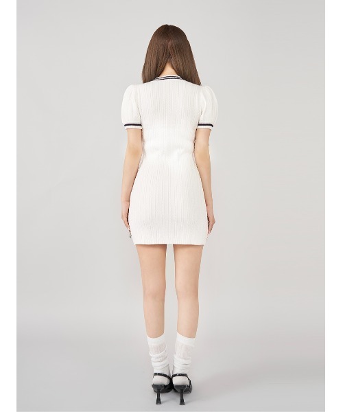 darich エンブレムケーブルニットミニワンピース ダーリッチ Darich エンブレムケーブルニットミニワンピース