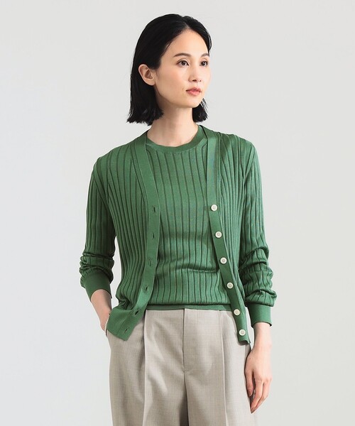 Demi-Luxe BEAMS カーディガン 「別注」SLOANE / 18ゲージ シルクリブ