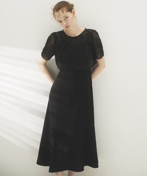 レースドレス 結婚式 パーティードレス AND COUTURE（アンドクチュール） パーティードレス ドレス 2WAYレース