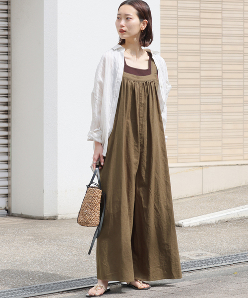 完売品　新品　relume ジャーナルスタンダードレリューム　ギャザーサロペット JOURNAL STANDARD relume サロペット オーバーオール 「再入荷