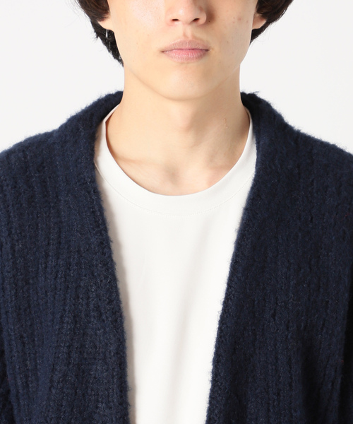 「B.C STOCK」 「INHERIT」ニットカーディガン MEDIUM グレー メンズ_画像4