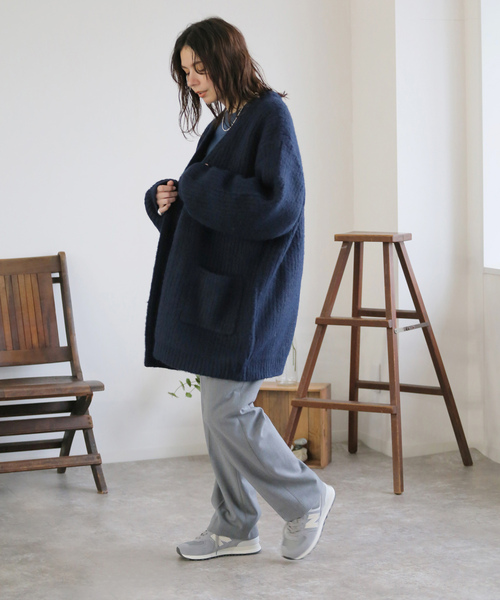 「B.C STOCK」 「INHERIT」ニットカーディガン MEDIUM グレー メンズ_画像5