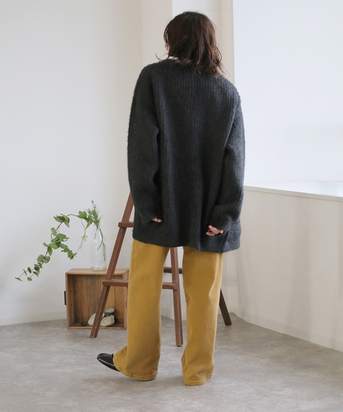 「B.C STOCK」 「INHERIT」ニットカーディガン MEDIUM グレー メンズ_画像8