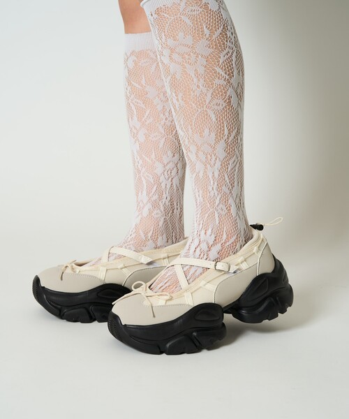 「FREAK'S STORE」 ローカットスニーカー 24.5cm ブラック レディース