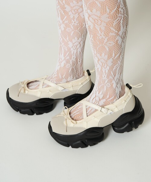 「FREAK'S STORE」 ローカットスニーカー 24.5cm ブラック レディース